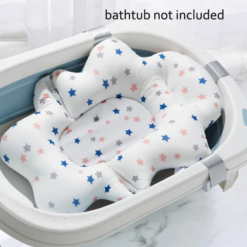 Baby Shower Bath Tub Pads, Non-Slip Newborn Bathtub Cushion Mats (Multiple Options)