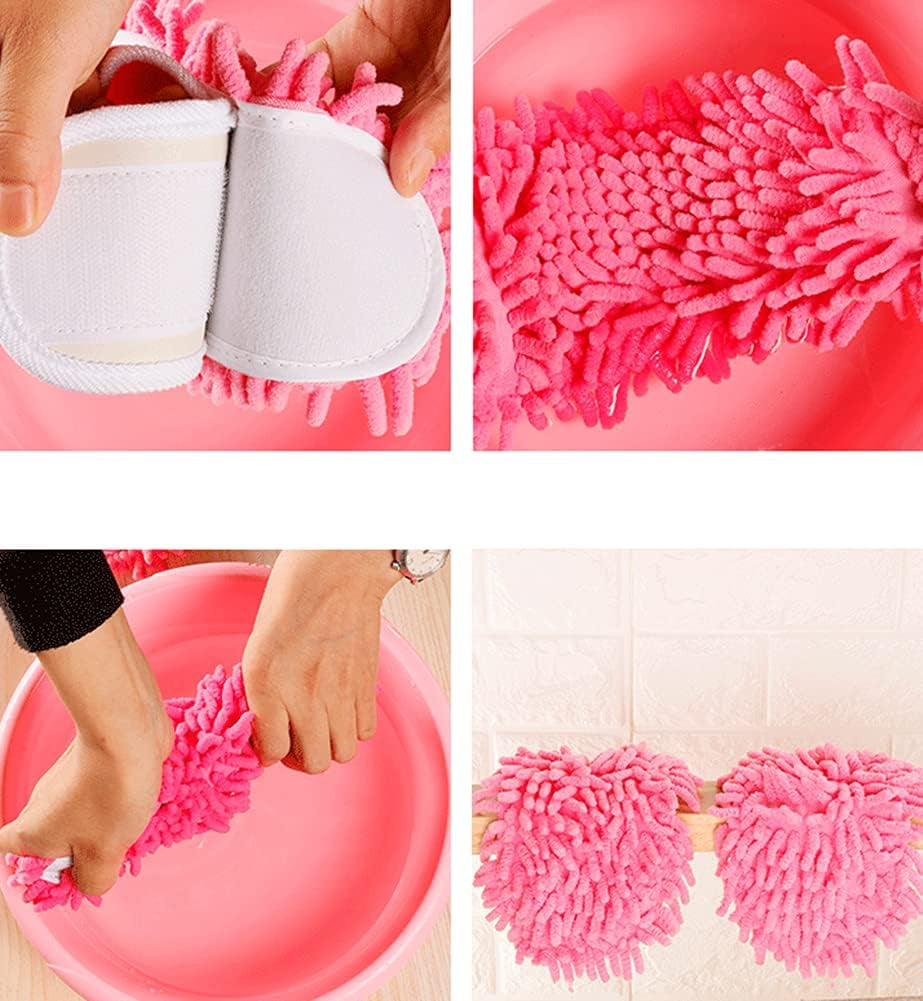 Microfiber Slippers Floor Cleaning Mop House Dust Slippers Detachable Mopping Shoes Cleaning Tool Cleaning Slippers Unisex Open Toe Slippers