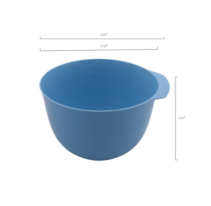 Mixing Bowl Set, 23 Pieces with Lids, Measuring Cups and Spoons, Blue