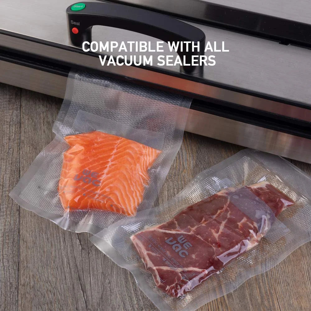 8" X 150' Food Vacuum Sealer Bags Keeper with Cutter, BPA Free Roll Storage Bag, Clear