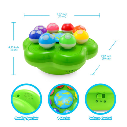 Mushroom Garden Music Toy for Infant Toddler 1 2 3 Year Sing and Learn Color and Number