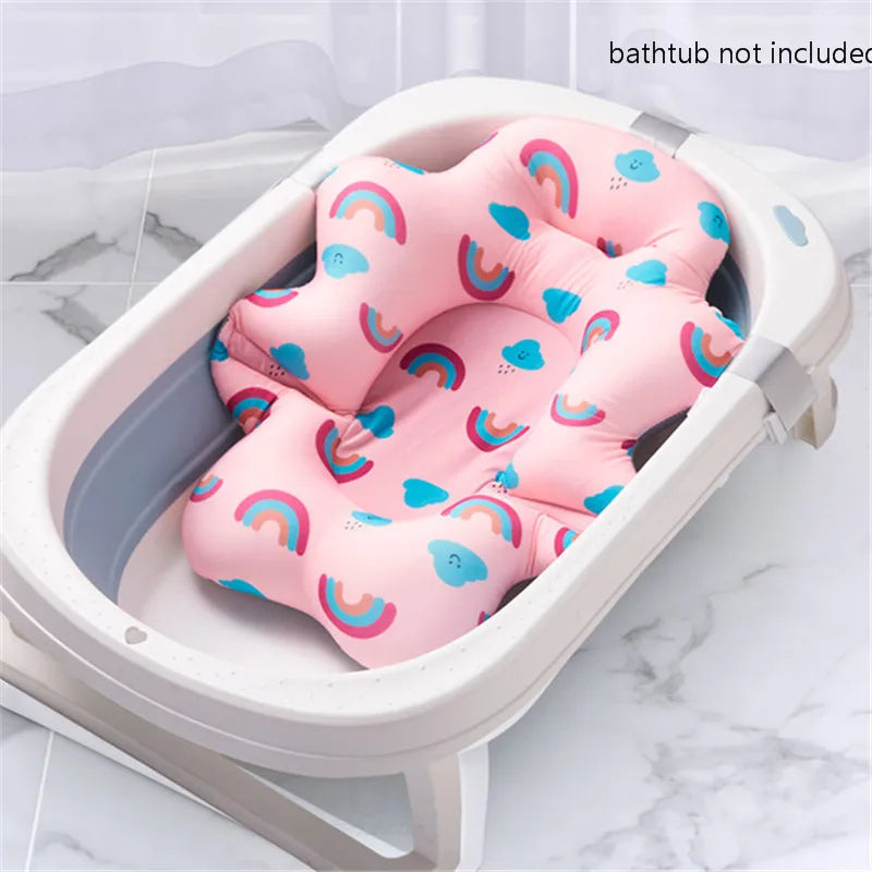 Baby Shower Bath Tub Pads, Non-Slip Newborn Bathtub Cushion Mats (Multiple Options)