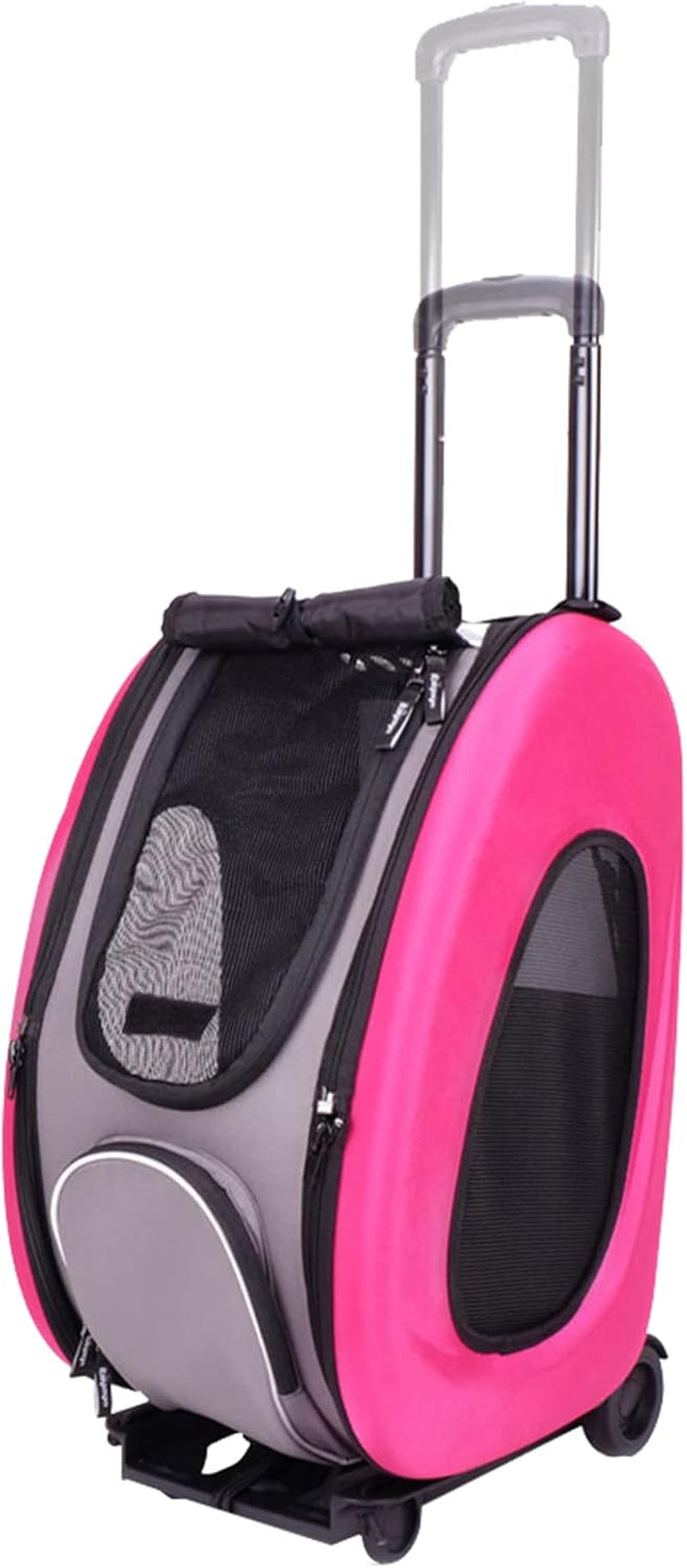 - Compact 5-In-1 Convertible and Foldable Small Pet Carrier and Stroller - Multifunctional Combo System Cat Stroller and Dog Stroller - Pets up to 16 Pounds - Pink