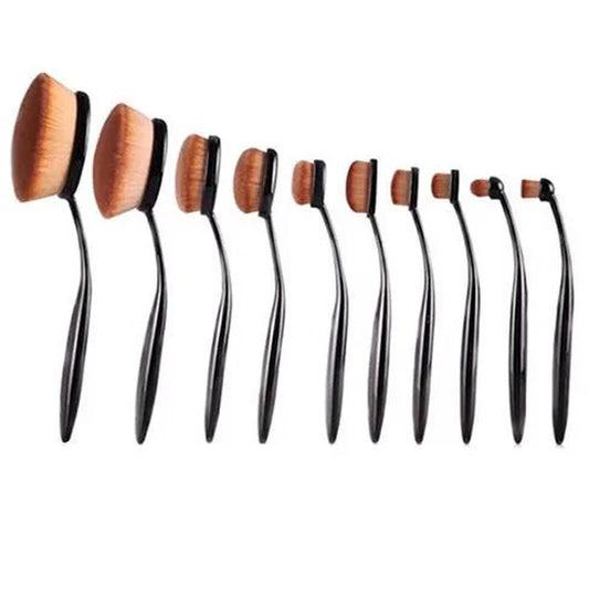 Beauty Experts Set of 10 Oval Beauty Brushes