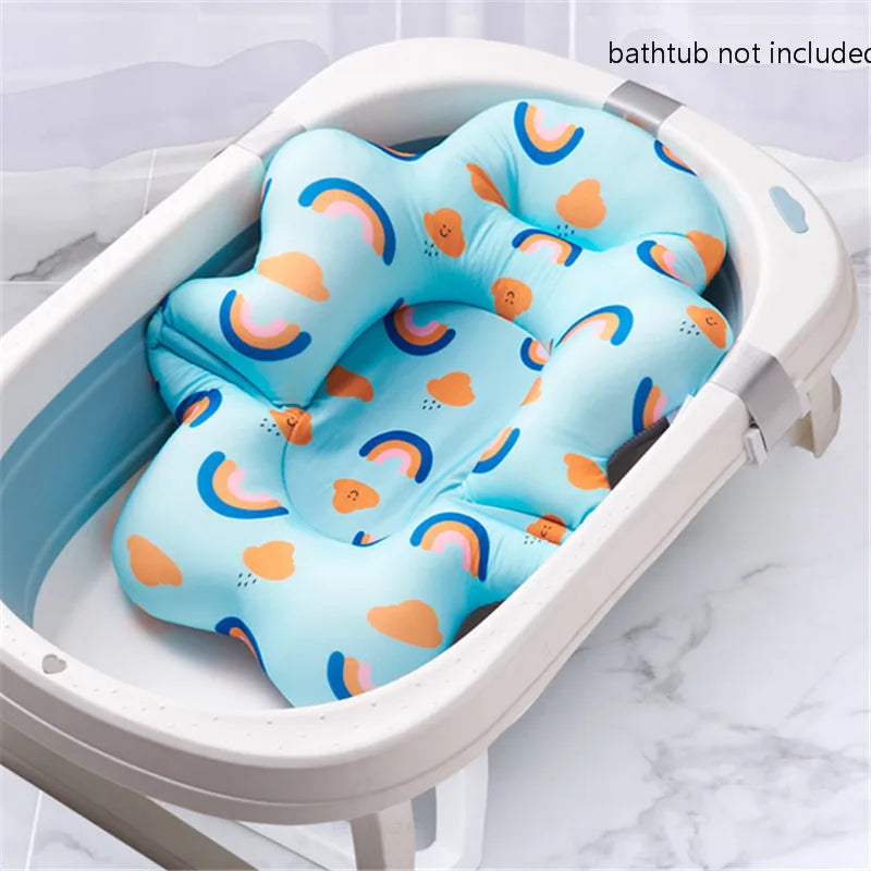 Baby Shower Bath Tub Pads, Non-Slip Newborn Bathtub Cushion Mats (Multiple Options)