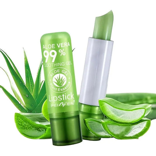 Aloe Vera Color Changing Moisturizing Lip Balm (1 Piece), Magic Temperature Color Changing Lipstick, Long Lasting Tinted Lip Plumping Gloss, Hydrating Lip Balm, Lip Gloss Plumper, Suitable for All Occasions Lip Makeup