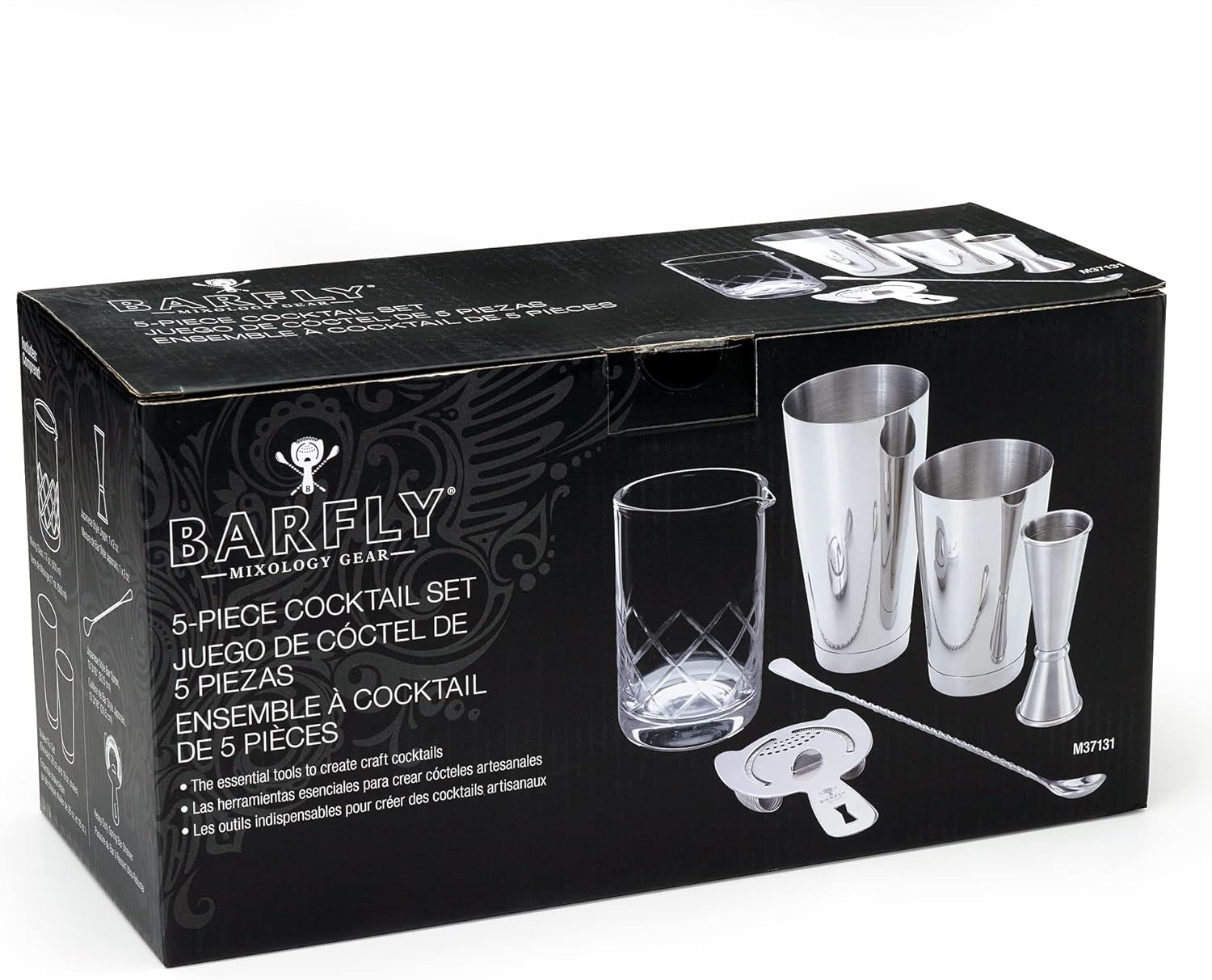 Essential Deluxe Mixing Cocktail Kit, Stainless Steel (M37131)