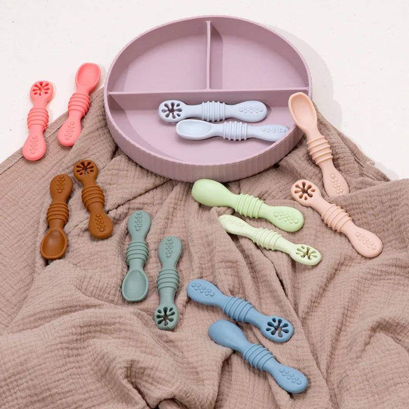 Baby Silicone Spoon Fork Set