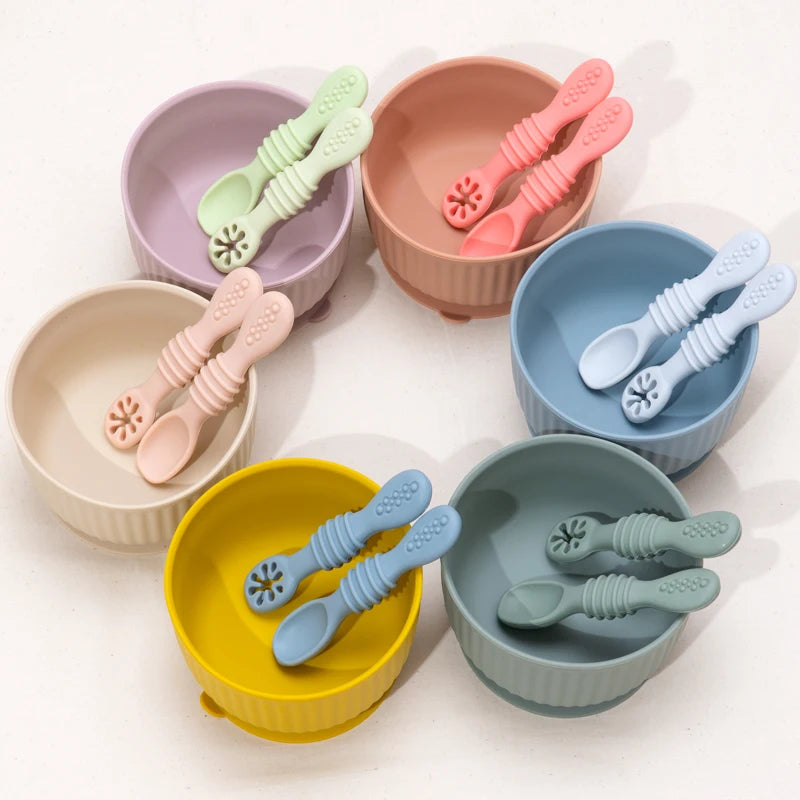 Baby Silicone Spoon Fork Set