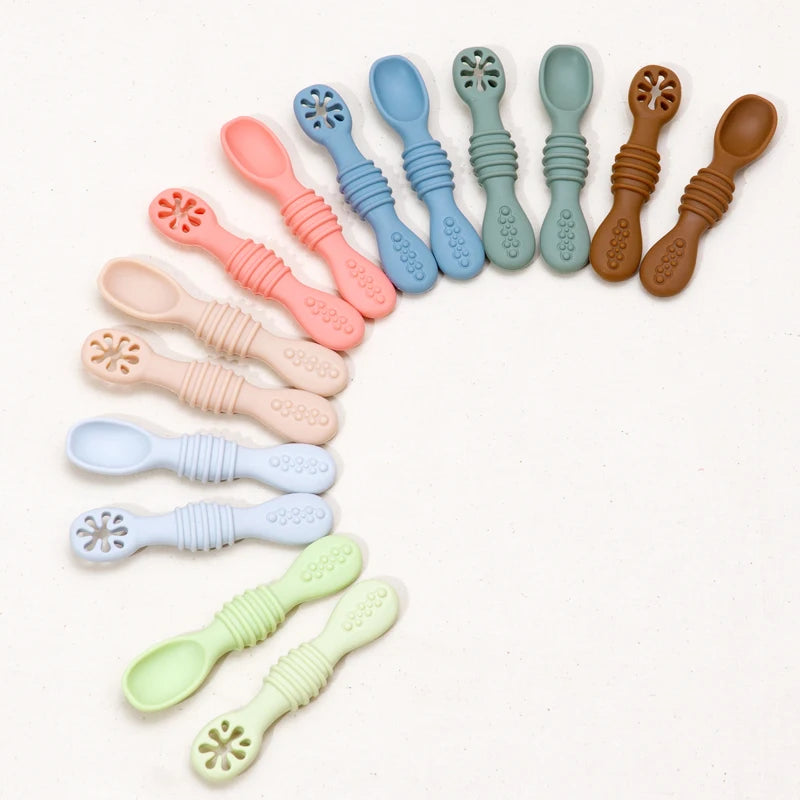 Baby Silicone Spoon Fork Set