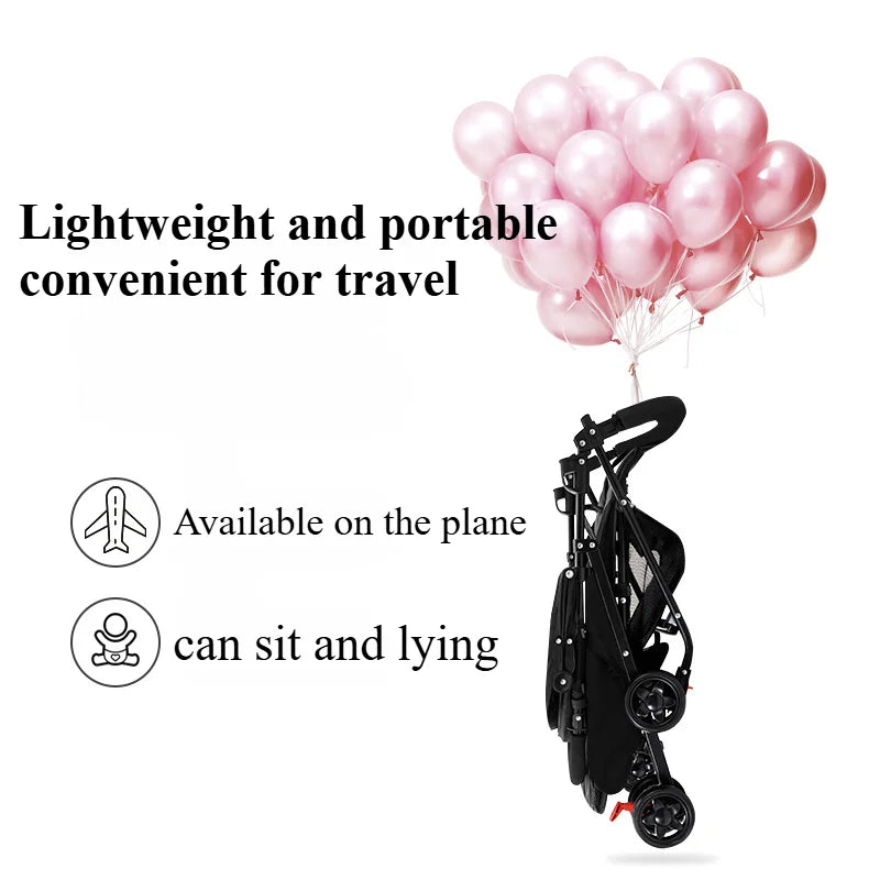 Lightweight Baby Stroller One Hand Folding