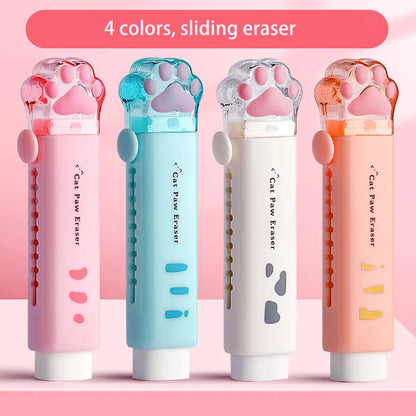 Portable Cute Paw Push Pull Rubber