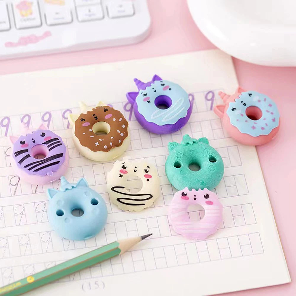 Creative Cute Unicorn Donut Rubber