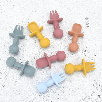 Baby Silicone Plate Spoon Set