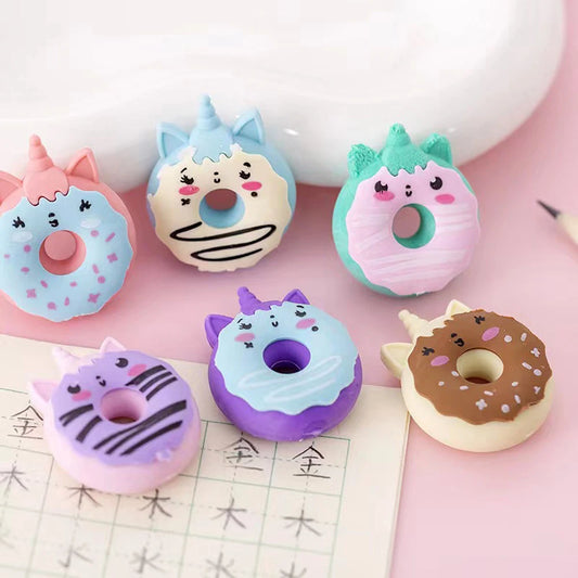 Creative Cute Unicorn Donut Rubber