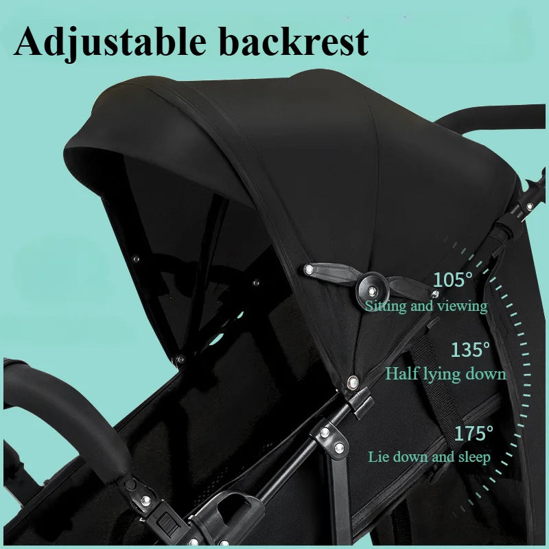 Lightweight Baby Stroller One Hand Folding