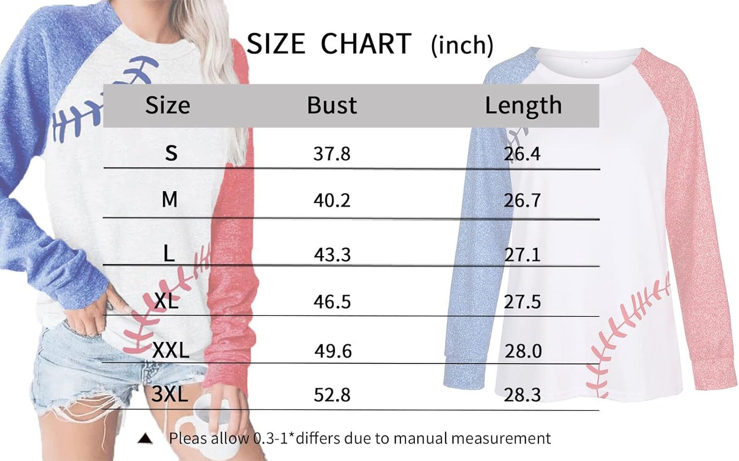 Womens Baseball Mom Shirt Long Sleeve Loose Comfy Patchwork Raglan Baseball Tees Tops