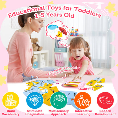 Talking Flash Cards Learning Toys for 2 3 4 5 6 Years Old Boys Girls - Educational Toddlers Toys Reading Machine with 234 Words, Preschool Montessori Toys Birthday Gift for Kids Ages 2-7