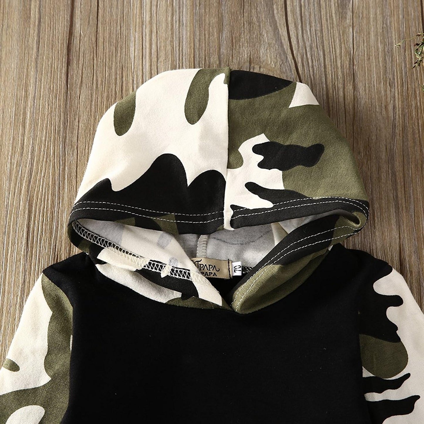 Infant Baby Boys 2 Pieces Clothes Set Camouflage Print Hoodie Tops + Long Pants Toddler Winter Outfits