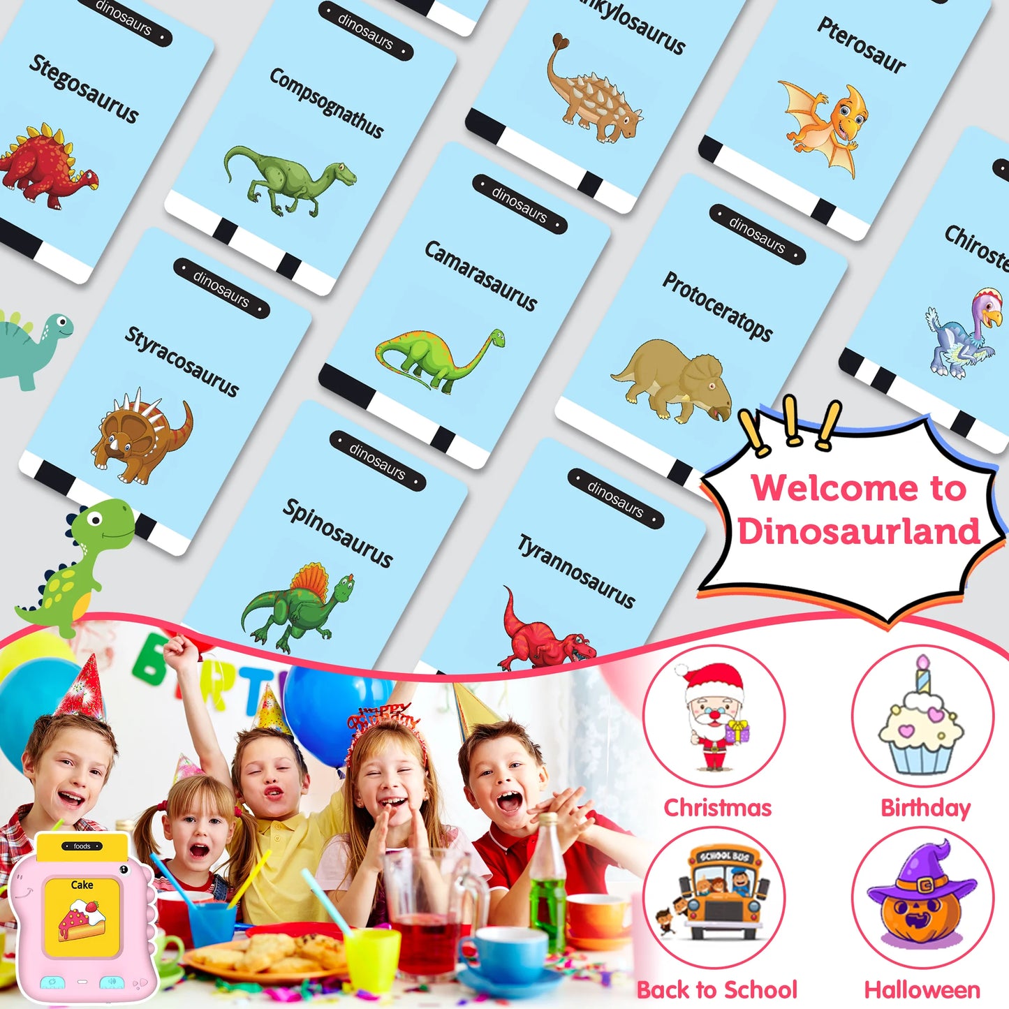 Talking Flash Cards Learning Toys for 2 3 4 5 6 Years Old Boys Girls - Educational Toddlers Toys Reading Machine with 234 Words, Preschool Montessori Toys Birthday Gift for Kids Ages 2-7