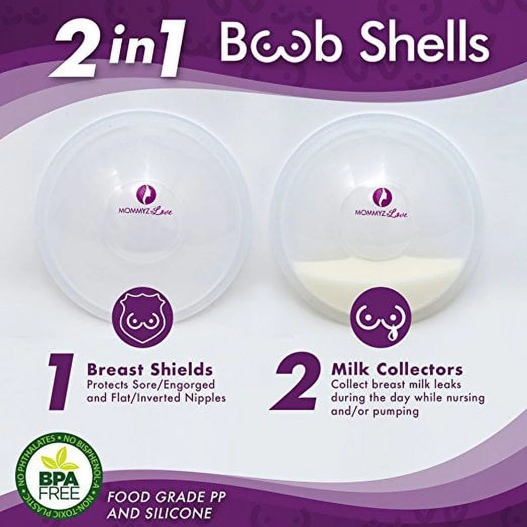 Breast Shell & Milk Catcher for Breastfeeding Relief, 2 Pack