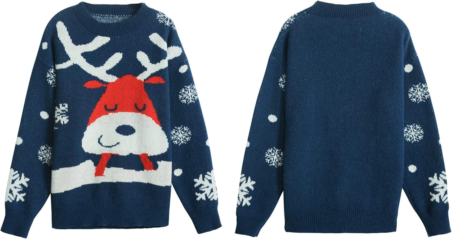 Ugly Christmas Sweaters for Men Holiday Xmas Sweater Pullover Warm Stretchy Soft Breathable