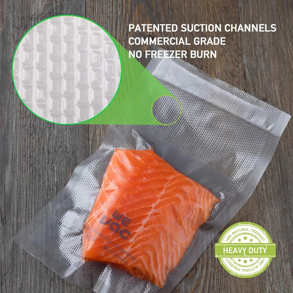 8" X 150' Food Vacuum Sealer Bags Keeper with Cutter, BPA Free Roll Storage Bag, Clear