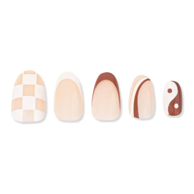 S'More - Signet Beauty Press on Nails, Long Lasting Short Almond Nail Manicure Kit