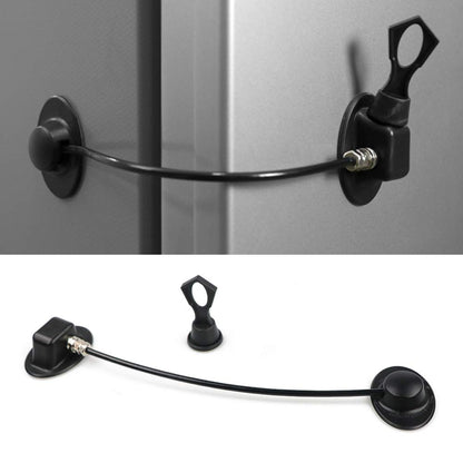 Refrigerator Lock with Magnetic, Child Safety Locks, Fridge Freezer Door Lock, for Cabinet Drawer, Convenient - Black