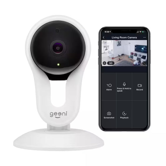 Aware 1080P HD Adjustable Mini Wi-Fi Standard Surveillance Camera with 2-Way Talk Motion Detection Works with Alexa