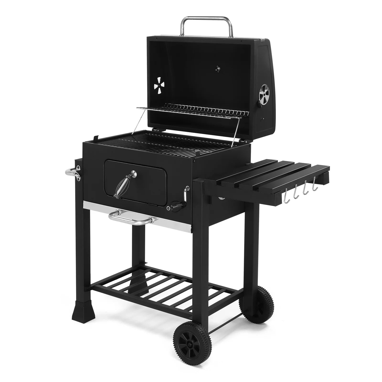 22.50" Outdoor Heavy-Duty Adjustable BBQ Charcoal Grill, Portable